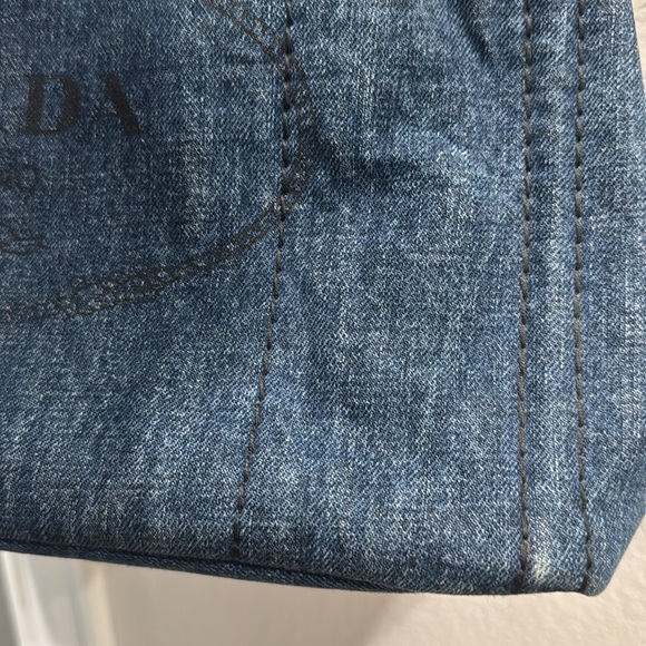 Prada Blue Denim Canapa Tote Bag - Picture 7 of 16